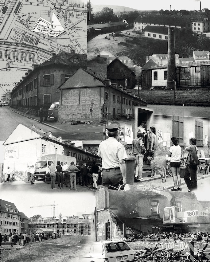 Collage aus historischen Bildern und Dokumenten zur Faulerfabrik.